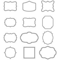 Vintage Decorative Label Frames Sets vector