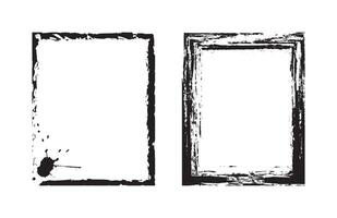 Grunge Ink Border Two Frames vector
