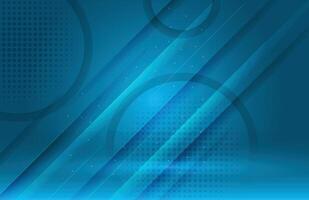 Blue abstract background with geometric shapes vector