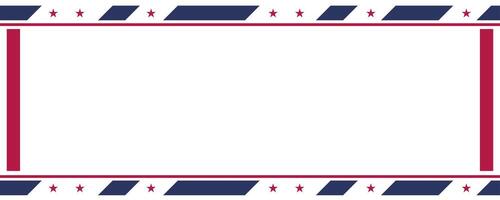 Patriotic Frame Red with White and Blue USA. vector