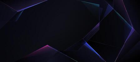 Abstract technology background with glowing diagonale lines pink and blue on dark background vector
