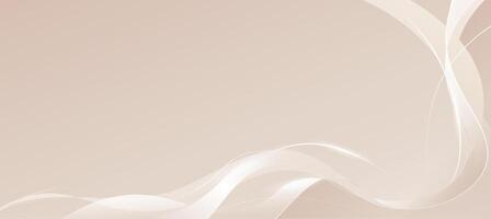 Minimalist abstract premium cream color curve background for presentation branding or business template vector