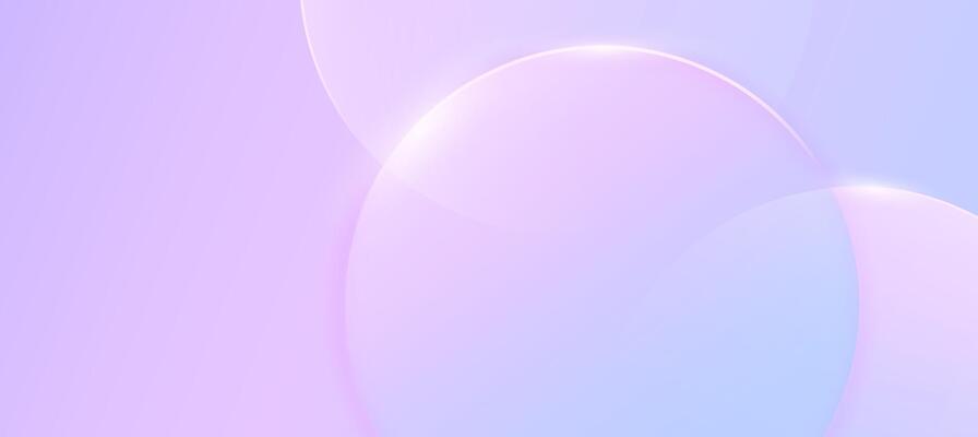 Minimalist abstract glass circle banner background , light pink with blue circle background for presentation branding or business template