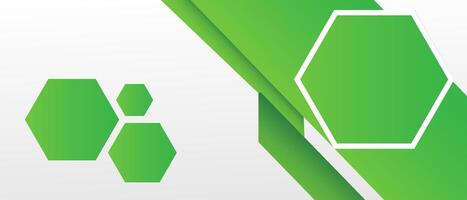 Abstract Green geometric on white Background vector