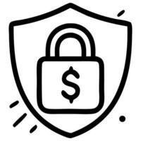 Secure online transaction symbolizing safety and trust in digital finance with a shield background vector