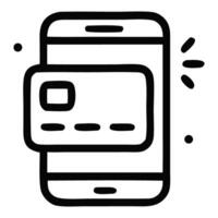 Smartphone displaying a digital payment card, illustrating modern transaction technology in a vibrant urban setting vector