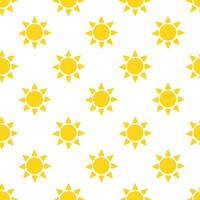 Seamless Pattern with Cute Sun. flat illustration. vector