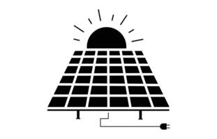 Eco-friendly solar panel icon set for energy projects, sustainability, and renewable resources. Solar panel modern icon Flat set in black and white color for Infographics, Web Pages, Mobile App8 vector
