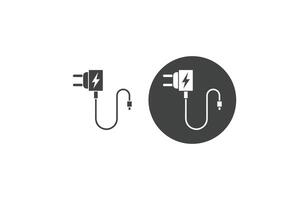 Charging icon set, Solid icon collection. illustration6 vector