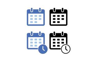 Calendar Icon collection. Set of calendar symbols. Meeting Deadlines icon. Calendar or appointment schedule flat icon2 vector