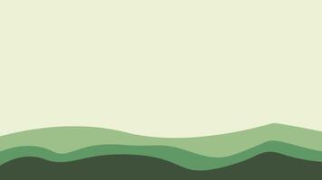 A green and white background with a mountain in the middle vector