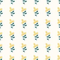 A pattern with yellow and green leaves on it vector