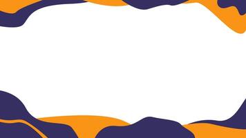 An orange and blue abstract background with a white frame vector