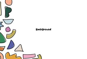 Background with colorful shapes and shapes vector