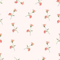 A pattern with pink flowers on a white background vector