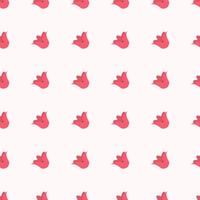 A pattern with red flowers on a white background Seamless floral pattern. Motives are scattered randomly. Flower pattern background. cute pattern. vector