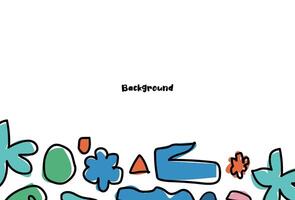 Background with colorful shapes and text vector