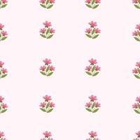 A pink flower pattern on a white background vector