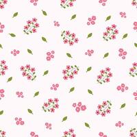 Seamless floral pattern. Idea for fabric, tablecloth pattern, wrapping paper, gift paper. Print ditsy. Motives are scattered randomly. Flower pattern background. cute pattern. vector