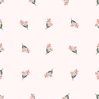 A pattern with flowers on a white background Seamless floral pattern. Motives are scattered randomly. Flower pattern background. cute pattern. vector