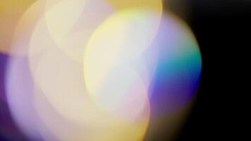ljus läckage abstrakt 4k antal fot. rör på sig blinkning cirkel lins glöd blossa bokeh överlägg, animering defocused suddig Färg bakgrund. sammansättning över din antal fot, stilisera , övergångar video