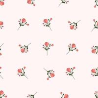 A Seamless floral pattern. Motives are scattered randomly. Flower pattern background. cute pattern. vector