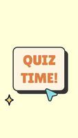 Quiz time text in horizontal. Animated footage looping video