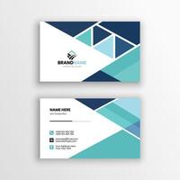a business card with a geometric design vector