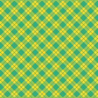 Green and yellow plaid pattern, a classic textile design. vector