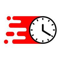 Fast speed quick time icon on white background. vector