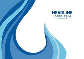 abstract background with blue waves and text vector