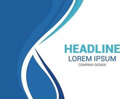 abstract blue and white background with a wave design vector