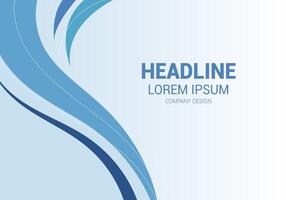abstract blue wave background with text for your design vector