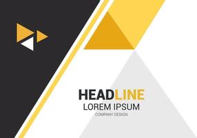 yellow and black background with a triangle vector