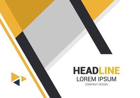 abstract modern business background with yellow and gray shapes vector