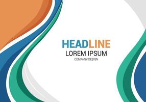 abstract background with colorful waves and text for your logo vector