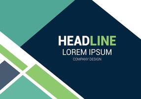 the cover of a business presentation with a green and blue background vector