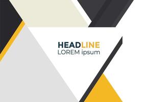 abstract geometric background with yellow and black triangles vector