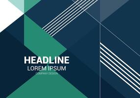 abstract geometric background with blue and green lines vector