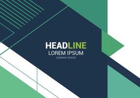 abstract geometric background with green and blue lines vector