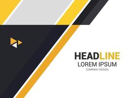 abstract modern business background with yellow and black lines vector