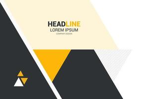 a business card with a yellow and black triangle design vector