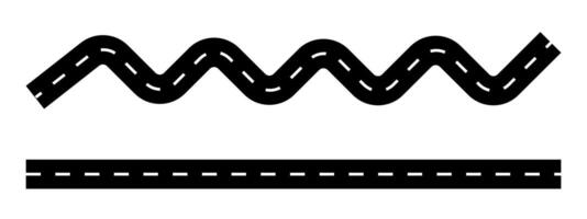 Asphalt road path icons. Automobile roadway, Car road street highway road. Travel, navigation and infrastructure concepts. set isolated on transparent background. vector