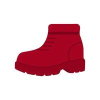 Single Red Hiking or Work Boot vector