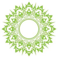 heart frame green and white circular design with a circular pattern vector