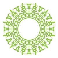 temple frame green and white circular design with a circular pattern vector