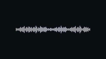 4k movimento animação do uma dinâmico som onda com uma Preto fundo. ideal para audio visualizações, música temas, podcast introduções, ou tecnologia e meios de comunicação contente. video