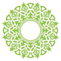 field frame green and white circular design with a circular pattern vector