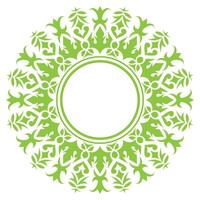 forest frame green and white circular design with a circular pattern vector