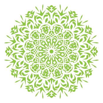 jungle green and white circular design with a circular pattern vector